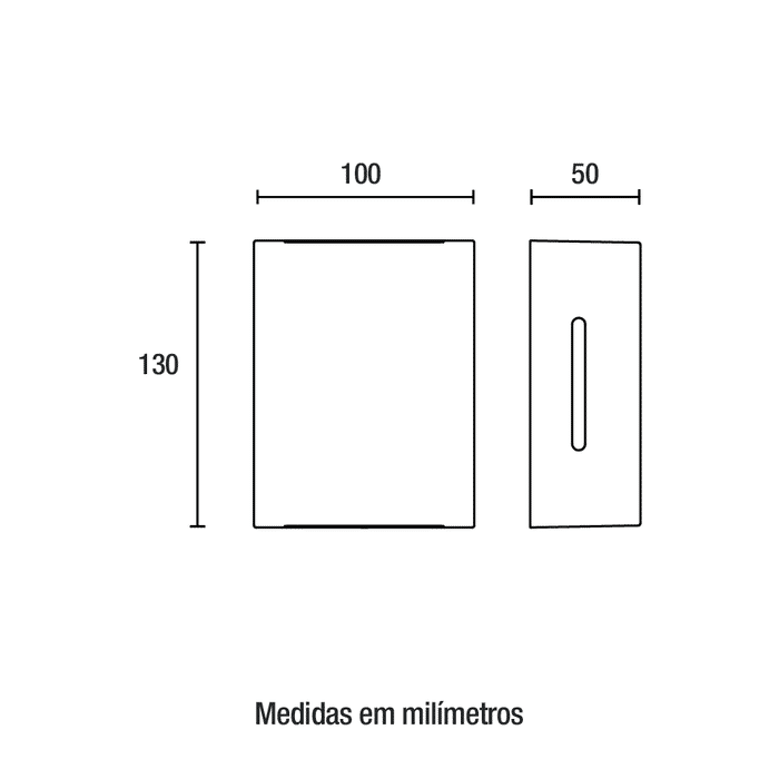 Arandela Fussen 2 Aletas Branco Fosco - Germany