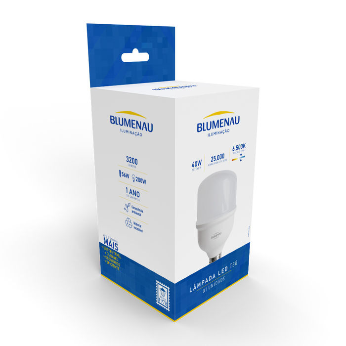 Lâmpada Led T80 40W 6500k Blumenau