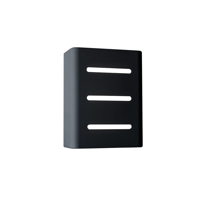 Arandela Fussen 3 Aletas Preto Texturizado - Germany