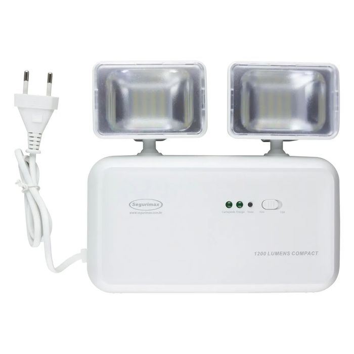 Luminária de Emergência LED 1200 lúmens Segurimax