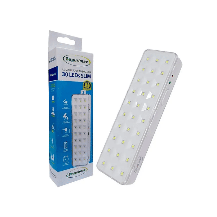 Luminária de Emergência 30 Leds Segurimax