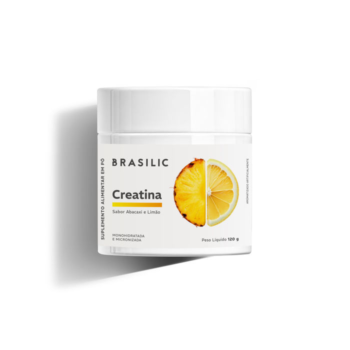 CREATINA MONOHIDRATADA E MICRONIZADA SABOR ABACAXI E LIMÃO 120G - BRASILIC