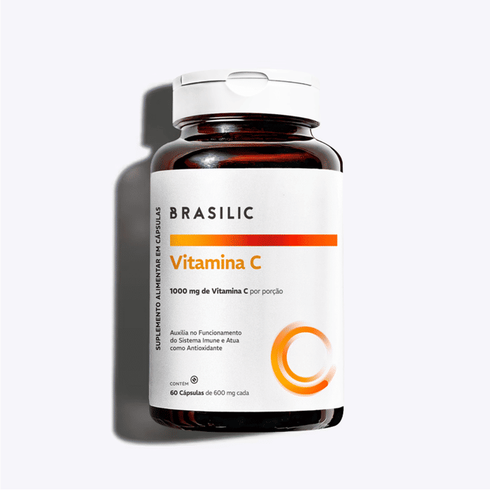 Vitamina C 1000mg 60 Cápsulas  Imunidade e Antioxidante  Brasilic