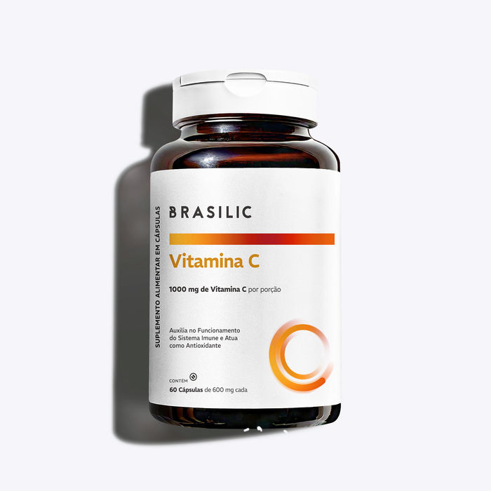 Vitamina C 1000mg 60 Cápsulas  Imunidade e Antioxidante  Brasilic