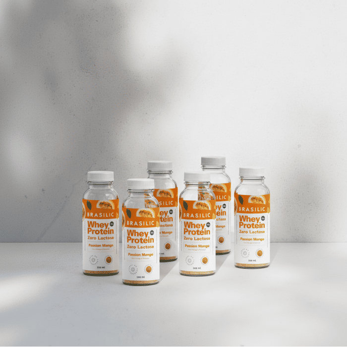 6 Unidades Whey Protein Concentrado Zero Lactose Manga e Maracujá Passion Mango Garrafinha