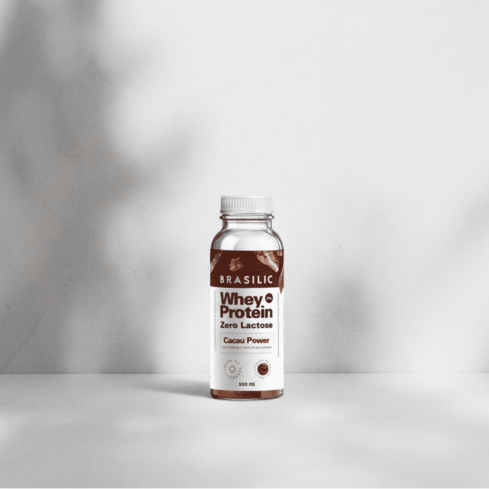 Whey Protein Concentrado Zero Lactose Cacau, banana e Pasta de amendoim Cacau Power Garrafinha