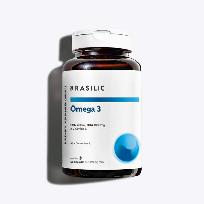 Ômega 3 Super Concentrado 400EPA 1000DHA - 60 Cápsulas  Saúde Cérebro e Coração  Brasilic