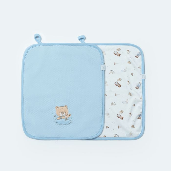Kit 2 Toalhas de Boca para Bebê Sweet Dreams 32x37cm Algodão e Matelassê