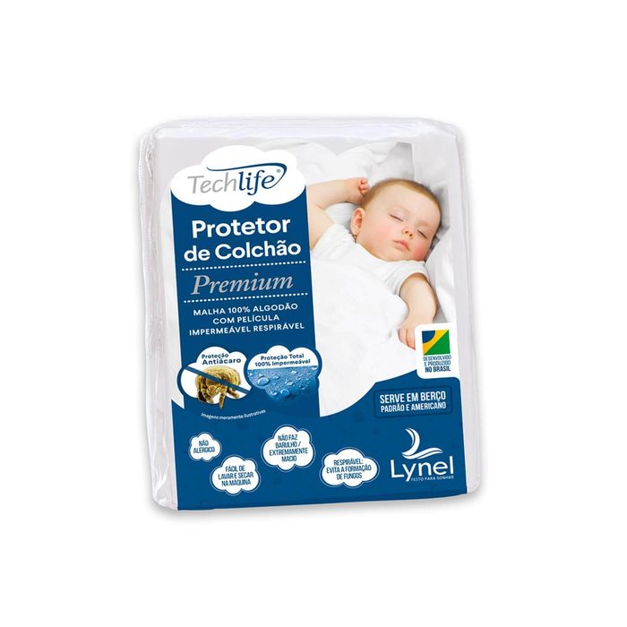 Protetor de Colchão para Berço Premium Impermeável