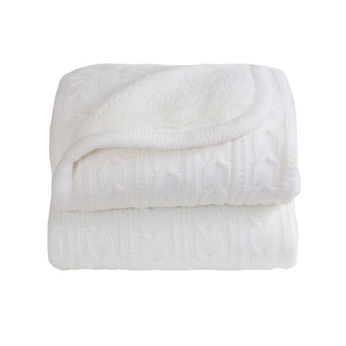 Cobertor de Bebê Plush com Sherpa Lã 100x75 cm