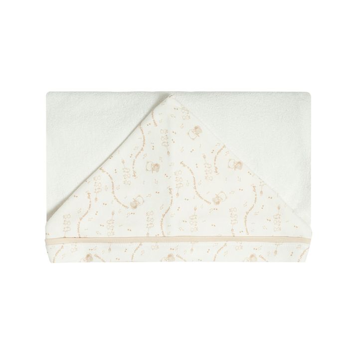 Toalha de Banho para Bebê Canção de Ninar 87x88cm com Capuz