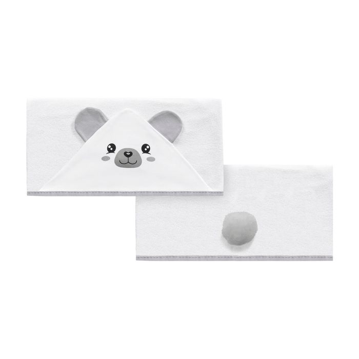 Toalha de Banho para Bebê Ursinho 87x88cm com Capuz