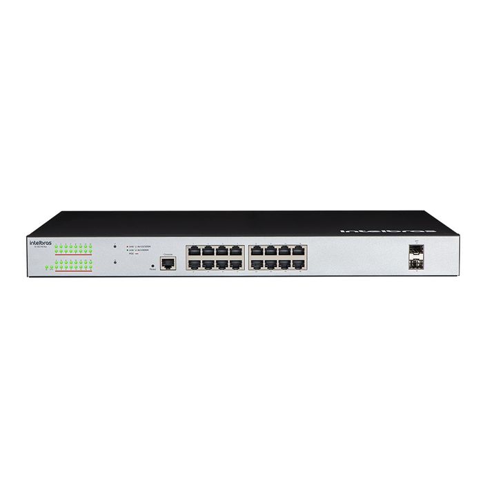 Switch Gerenciável 16 portas Gigabit PoE com 2 portas SFP - SG 1602 PoE Max