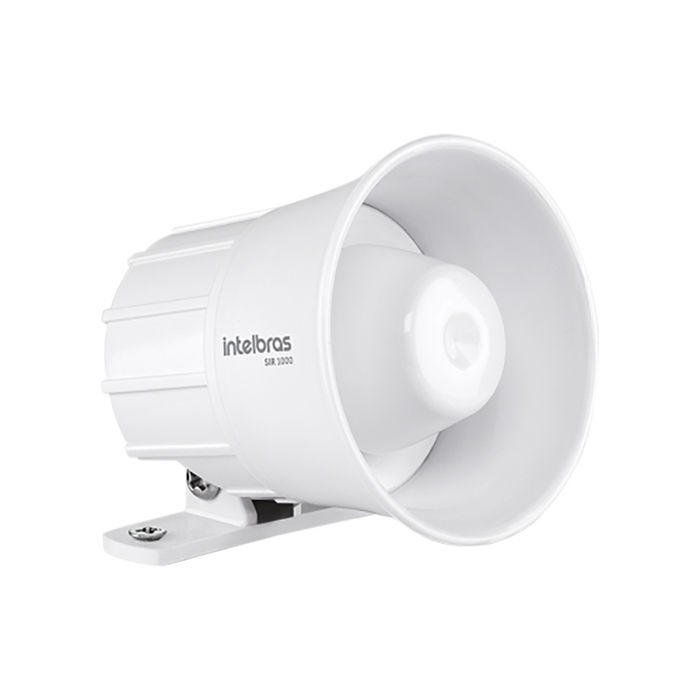 Sirene com fio 9 a 15 VDC/105 dB Branca - SIR 1000