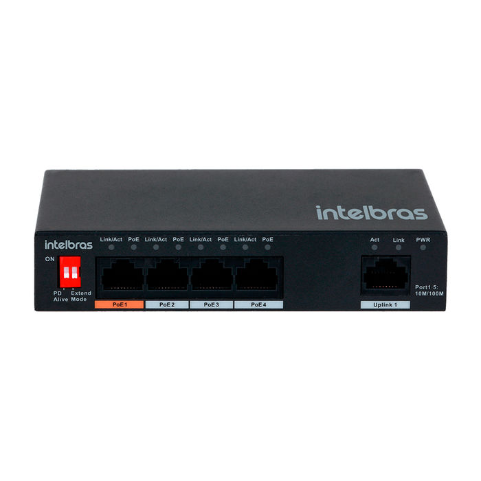 Switch 5 portas Fast Ethernet com 4 portas PoE+ - SF 500 Hi-PoE SKD