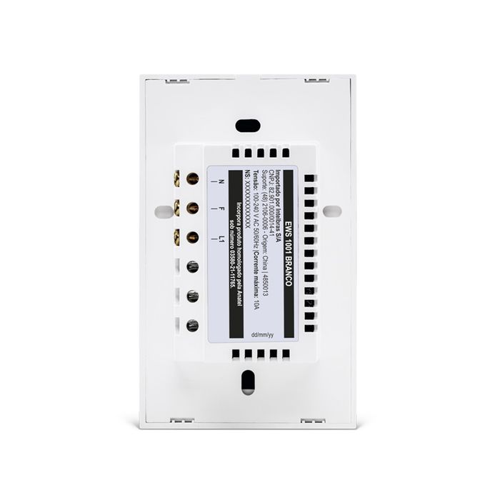 Interruptor touch inteligente Wi-Fi - MIS 1001 Branco