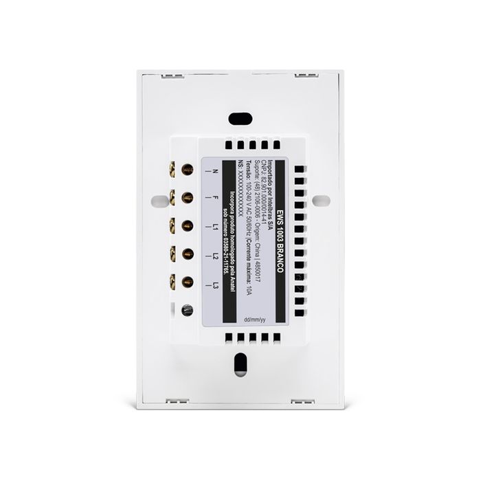 Interruptor touch inteligente Wi-Fi - MIS 1003 Branco