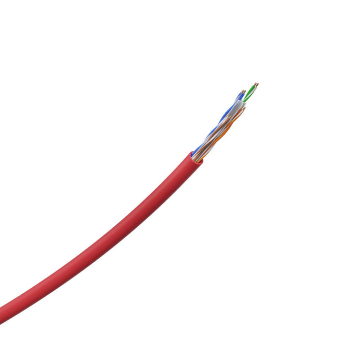Cabo IMPACT - GIGA UTP CAT6 4P Vermelho 100M