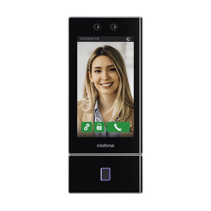 Controlador de acesso facial com biometria digital - SS 5542 MF W