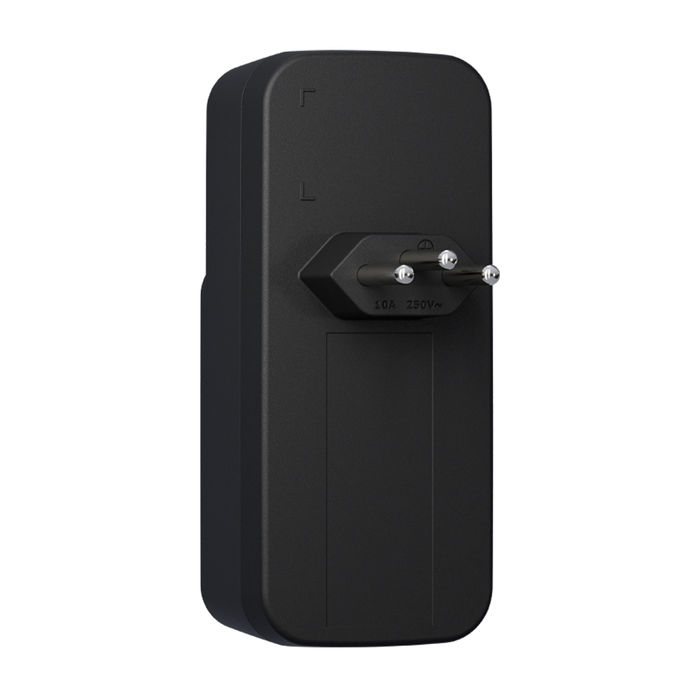 Adaptador eletrônico Preto 2 tomadas e 2 saídas USB - EAC 202