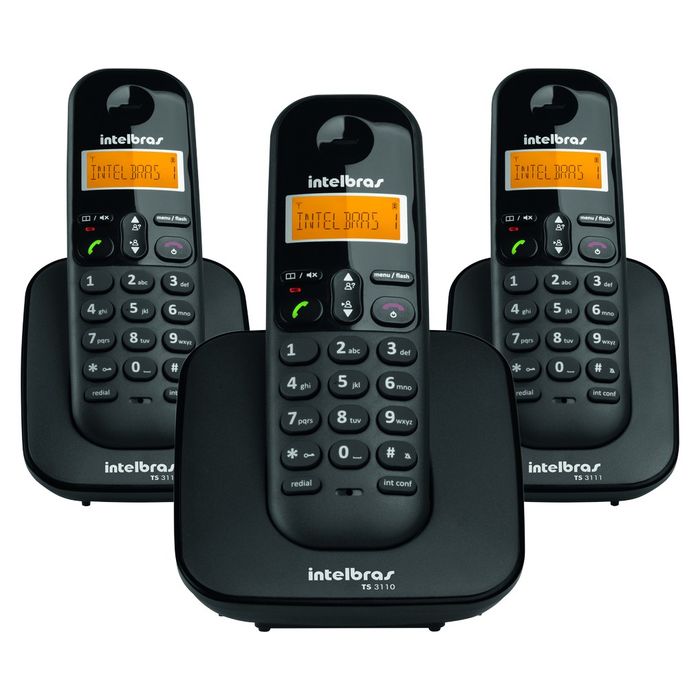 Telefone sem fio digital com 2 ramais adicionais - TS 3113