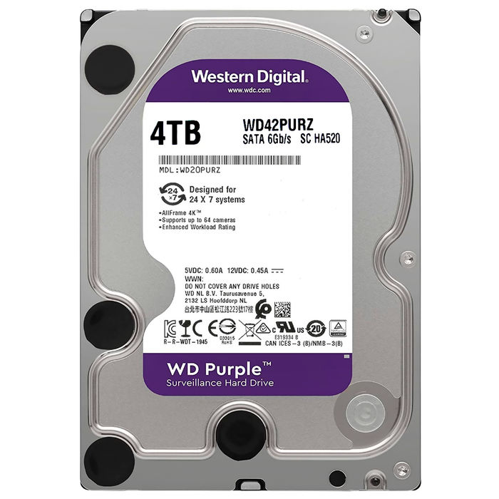 HD WD Purple™ Disco rígido para CFTV 4TB - WD43PURZ