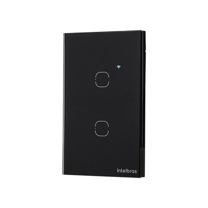 Interruptor touch smart Wi-Fi - EWS 1002 Preto