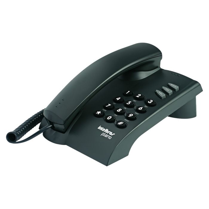 Telefone com fio - Pleno - Preto
