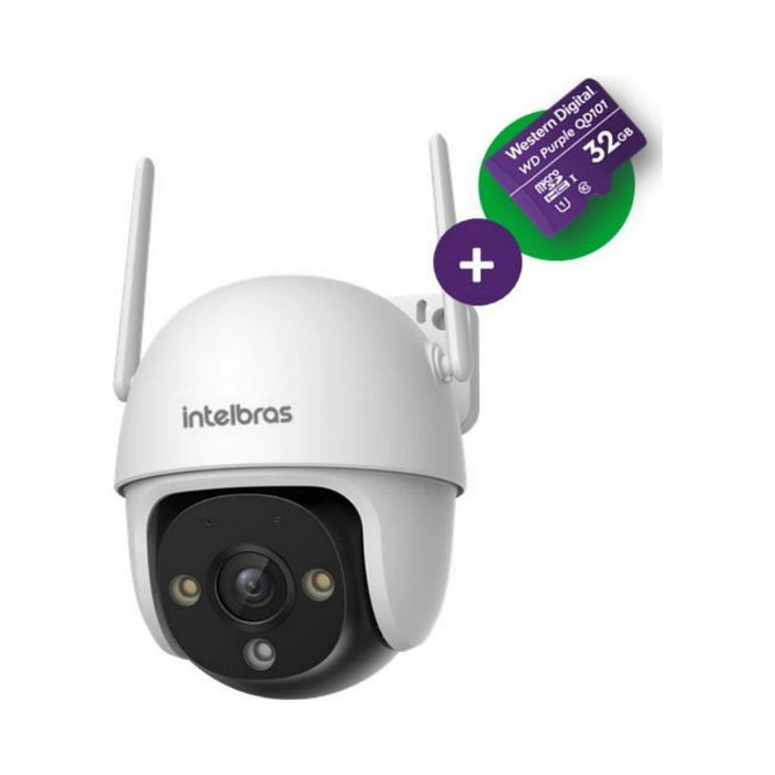 Câmera externa inteligente Wi-Fi Full HD 360° - iM7 S Full Color + micro-SD de 32 GB