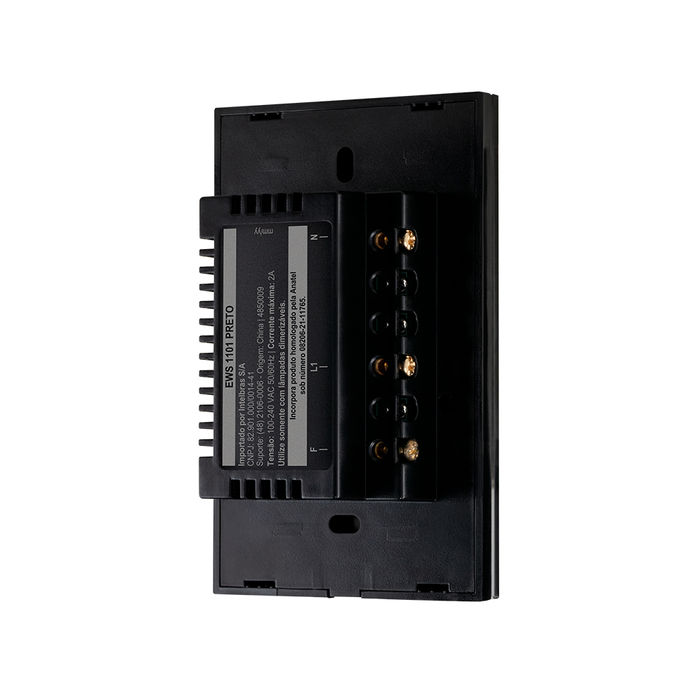 Interruptor dimmer touch smart Wi-Fi - EWS 1101 Preto