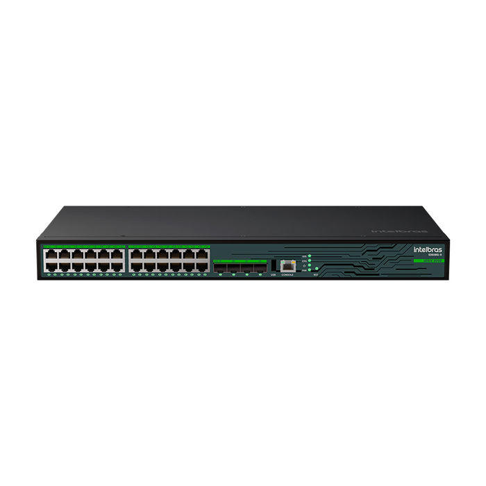 Switch Gerenciável L3 de 24 portas gigabit e 4 SFP+ - S3028G-B