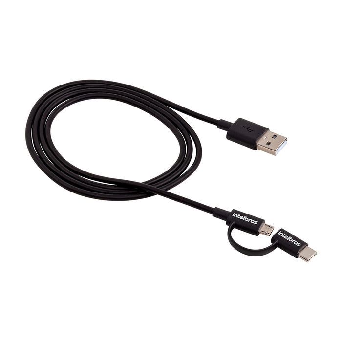 Cabo USB 2 em 1 micro USB + USB-C - EUABC 12PP