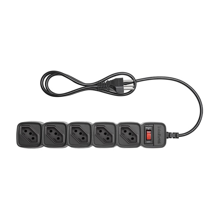 Protetor eletrônico com 5 tomadas - EPE 205+ Preto