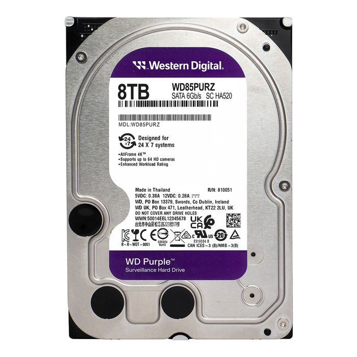 HD WD Purple™ Disco rígido para CFTV 8TB - WD85PURZ