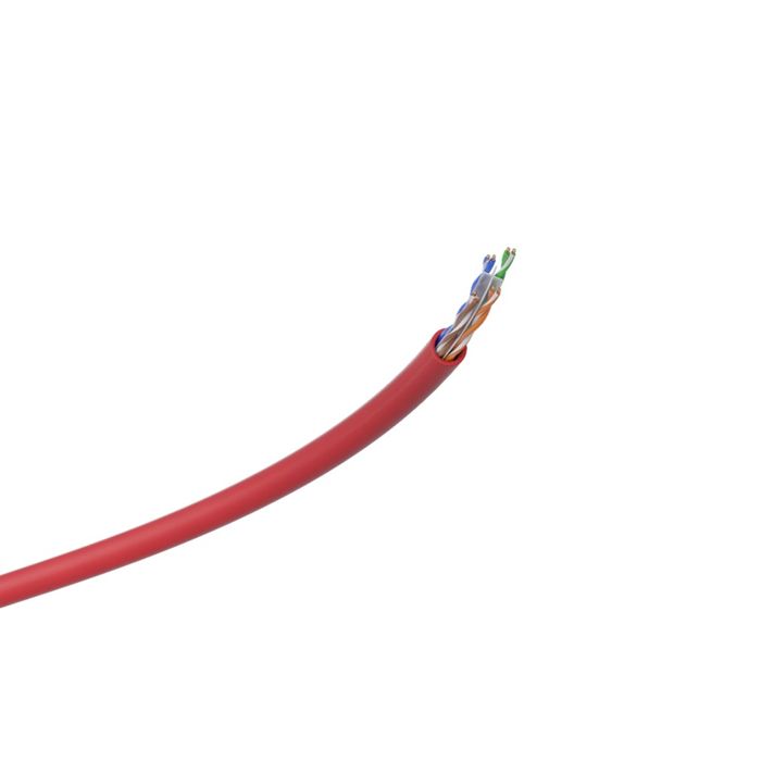 Cabo U/UTP para redes de dados categoria CAT6 - IMPACT GIGA UTP CAT6 4P Vermelho