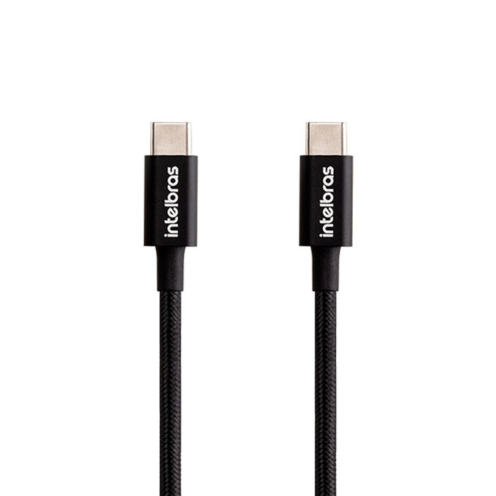 Cabo USB-C para USB-C em nylon Preto - EUCC 15NP