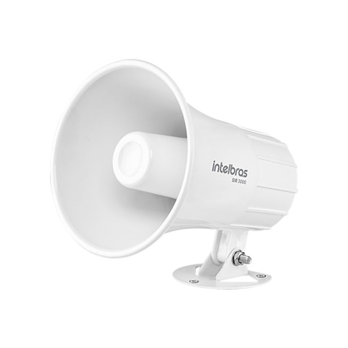 Sirene com fio 9 a 15 VDC/120 dB Branca - SIR 3000