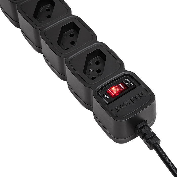 Protetor eletrônico com 5 tomadas - EPE 205 Preto