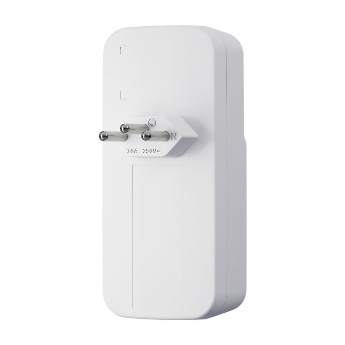 Adaptador eletrônico Branco 2 tomadas e 2 saídas USB - EAC 202