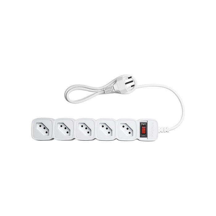 Protetor eletrônico com 5 tomadas - EPE 205 Branco