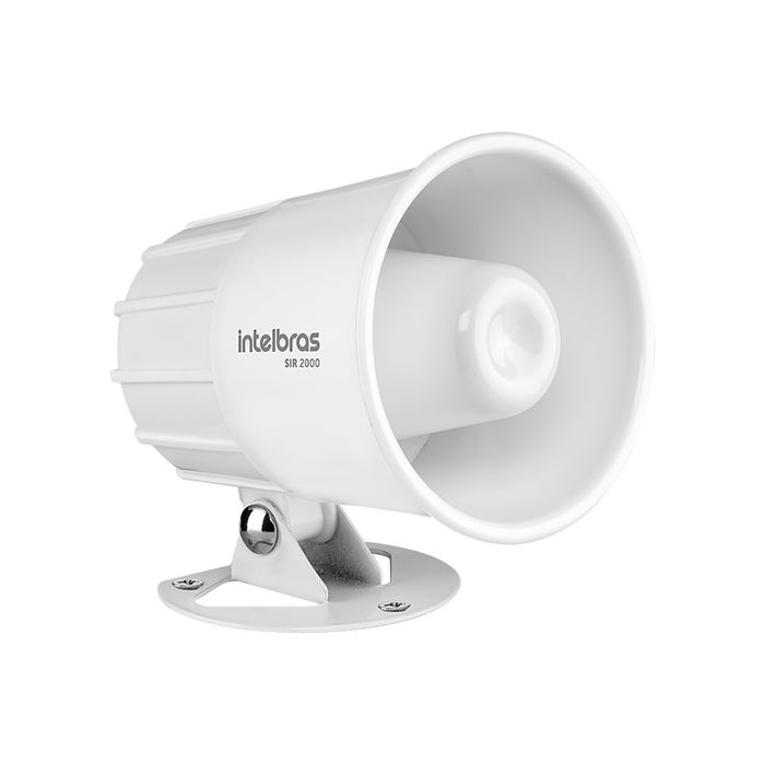 Sirene com fio 9 a 15 VDC/115 dB Branca - SIR 2000