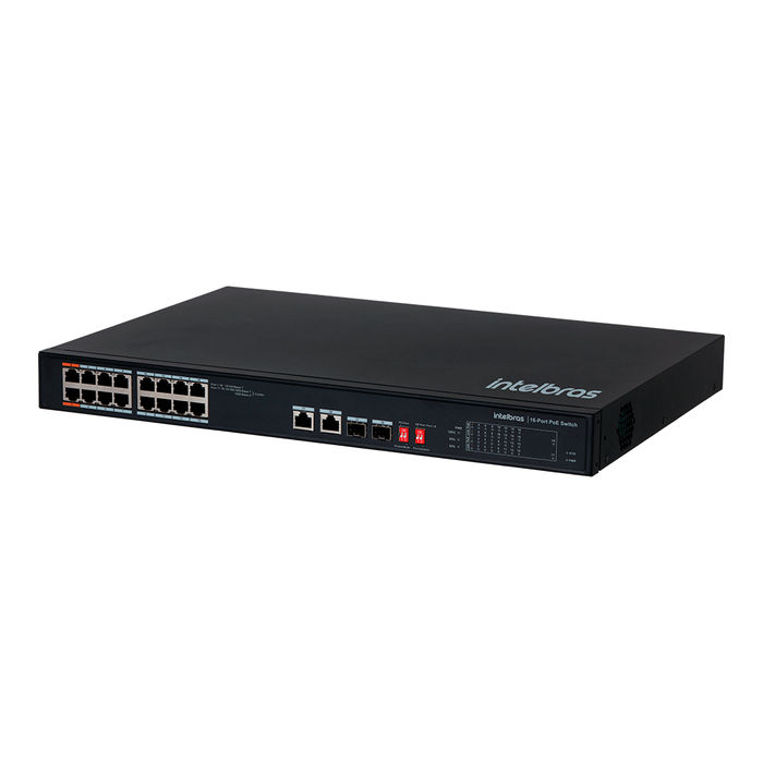 Switch 16 portas Fast Ethernet PoE+ - SF 1822 Hi-PoE SKD