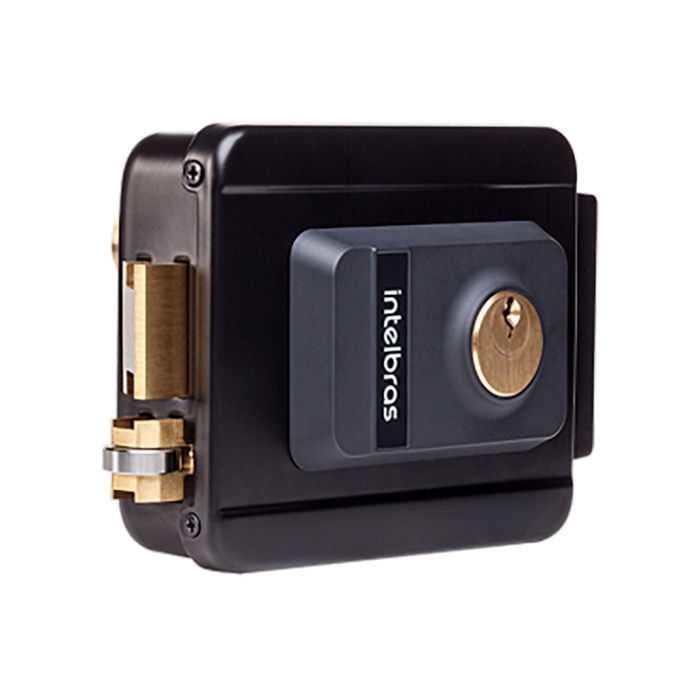 Fechadura Preta Elétrica de Cilindro Ajustável - FX 2000 AJ Preta