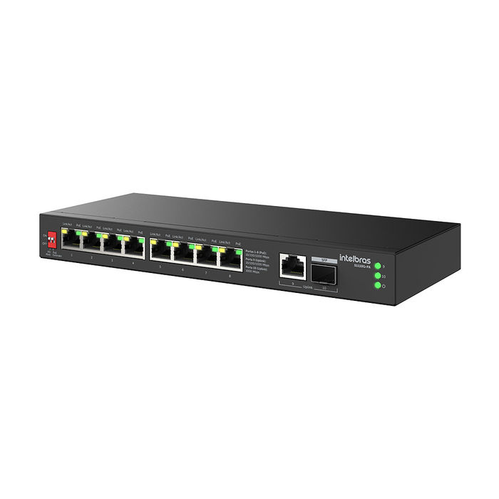 Switch Não Gerenciável PoE 8 portas Gigabit Ethernet - S1110G-PA