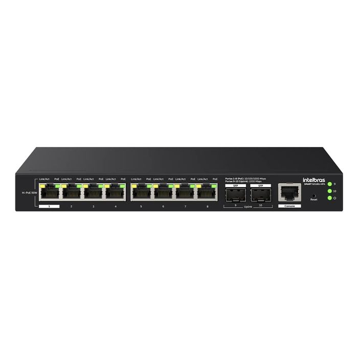 Switch Smart Hi-PoE com 10 portas Gigabit - SMART S2110G-HPA