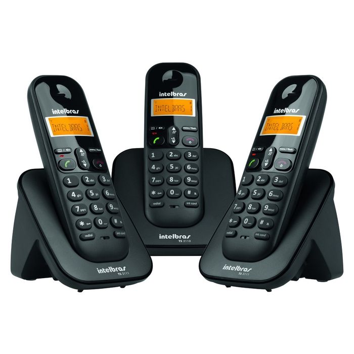 Telefone sem fio digital com 2 ramais adicionais - TS 3113