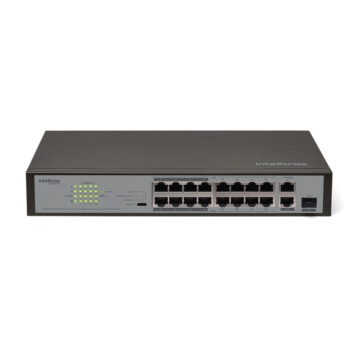 Switch 16 portas Fast Ethernet PoE+ - SF 1821 PoE