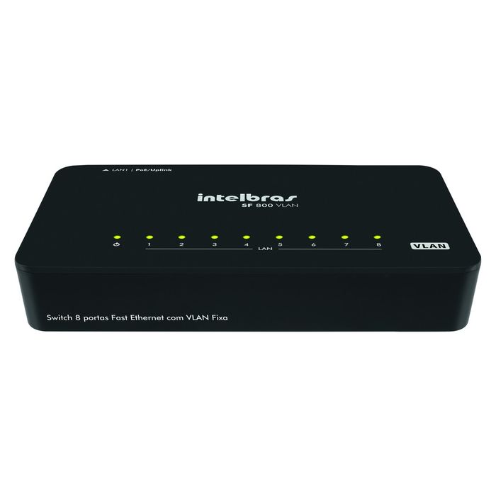 Switch - SF 800 VLAN - 8 portas Fast Ethernet com VLAN Fixa