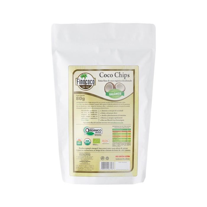 COCO CHIPS ORGÂNICO - 80g