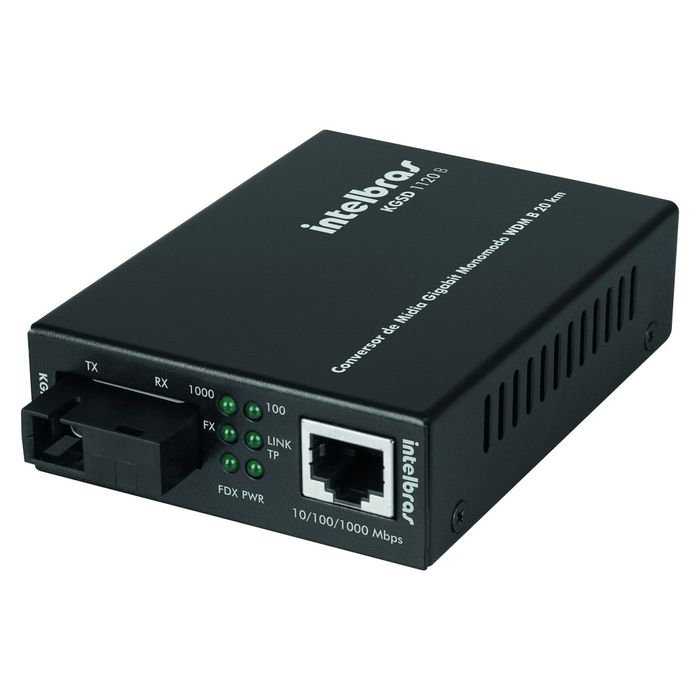 Conversor de Mídia - KGSD 1120 B - Gigabit Ethernet Monomodo 20 km WDM